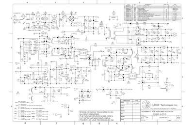Ampeg PF-350 Power Amp Schematics 2034538-XX REVE03