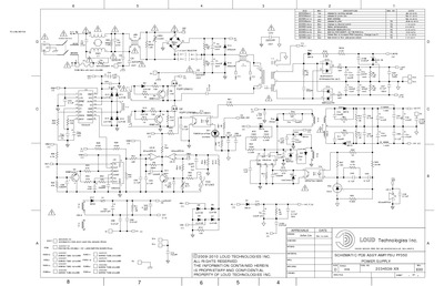 Ampeg PF-350 Power Amp Schematics 2034538-XX REVE00
