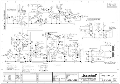 Marshall JCM900 Dual Reverb JMP52-02 Preamp iss11