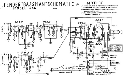 Fender Bassman 6g6 schem