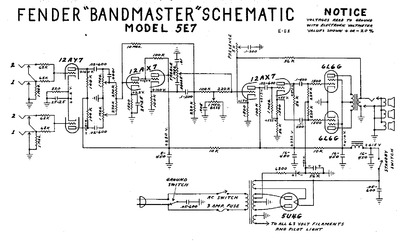 Fender Bandmaster 5e7 schem