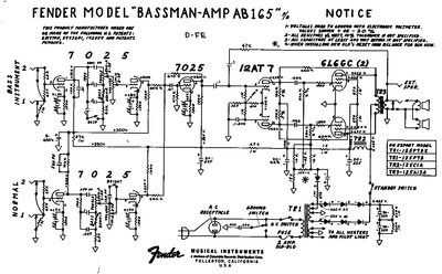 Fender Bassman ab165 schem