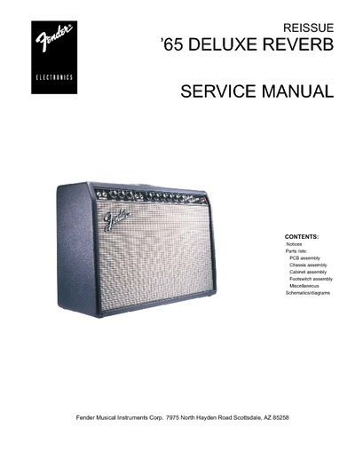 Fender 65 deluxe reverb manual