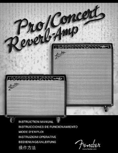 FENDER - Tube amp Concert  Reverb User Manual