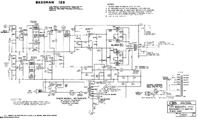 Fender Bassman 135 schem, Service Manual, Repair Schematics fender musicmaster wiring diagram 