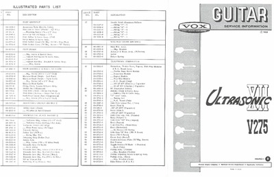Vox Ultrasonic XII Service Manual
