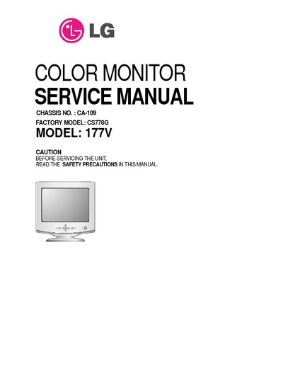 LG Monitor (CA-109) 701B CS778G 177V