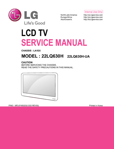 LG 22LQ630H CHASSIS LA1EX LCD