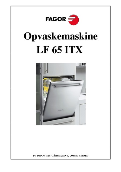 Fagor LF 65ITX Dishwasher