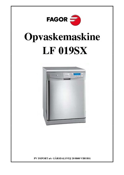 Fagor 1LF-019 Dishwasher