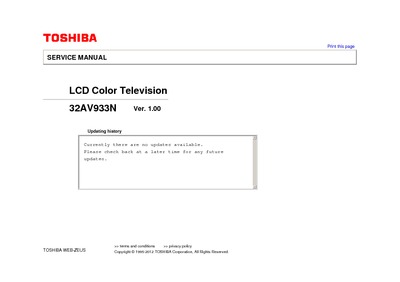 Toshiba 32AV933N Ver. 1.00