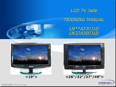 Samsung LN**A300J1D LCD TV Jade Training Manual