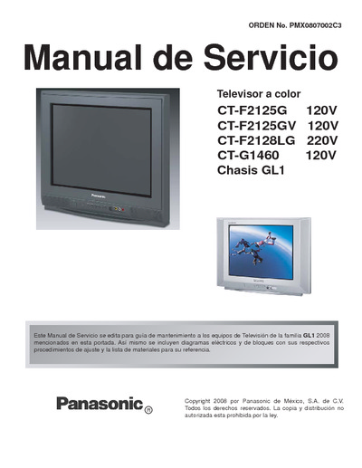 Panasonic CT-F2125G, CT-F2128LG ch: GL1