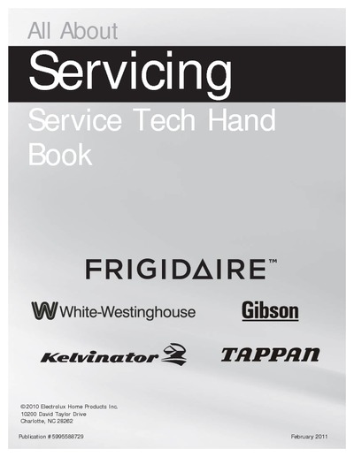 Electrolux Service Tech Hand Book Washing