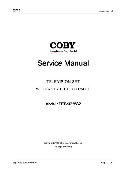 COBY TFTV3225S2 LCD