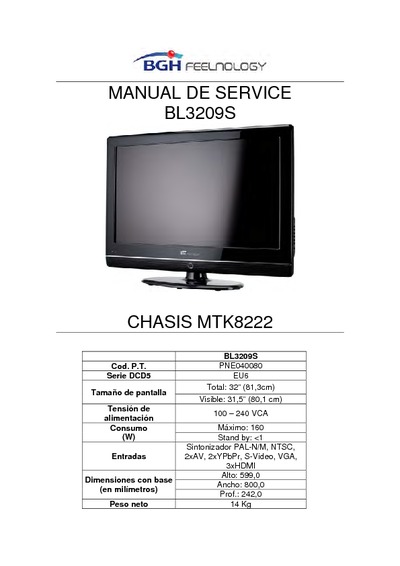 BGH BL3209S Chassis MTK8222 LCD