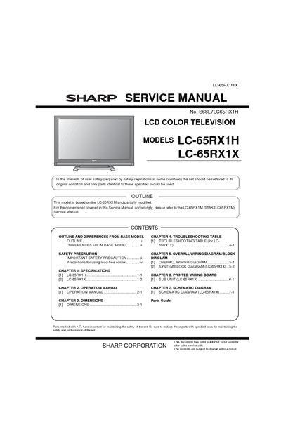 Sharp LC-65RX1 LCD