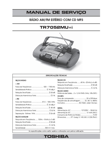 Toshiba TR7052MU