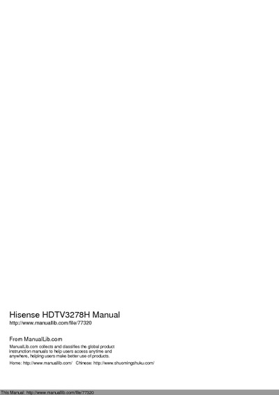 Hisense HDTV3211, HDTV3278