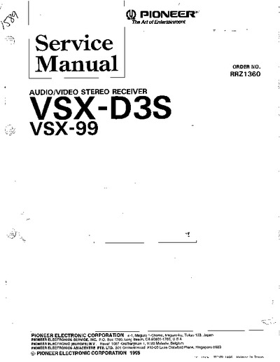 Pioneer VSX-D3S, VSX-99