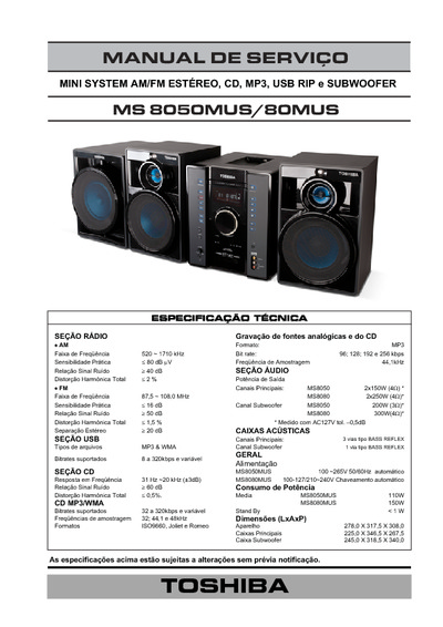 Semp Toshiba MS-8050 MUS, MS-8080 MUS
