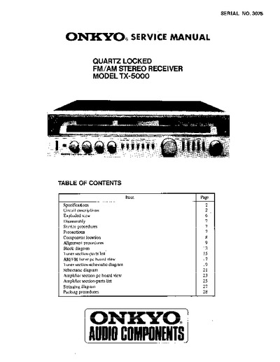 Onkyo TX-5000 Receiver