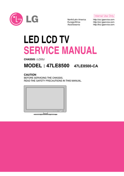 LG 47LE8500-CA Chassis LC03J