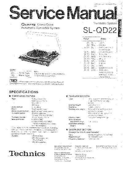 Toca discos Technics SL-QD22