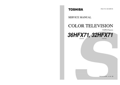 TOSHIBA 36HFX71-TAC0130, 32HFX71-TAC0132 Chassis N1PS