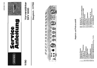 Grundig SXV-6000 Service Manual