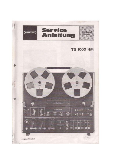 Grundig TS-1000 Service Manual