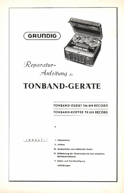 Grundig TK-819-TM-819 Service Manual