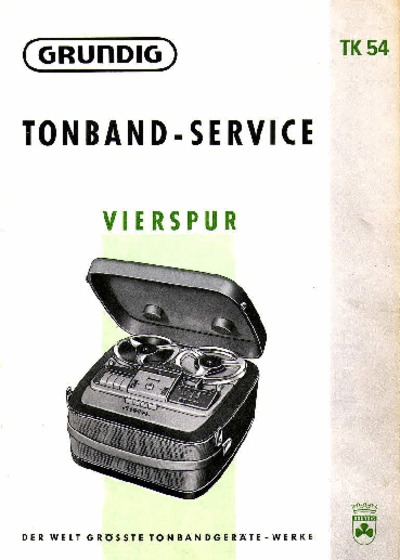 Grundig TK-54 Service Manual