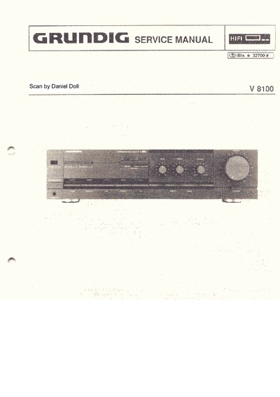 Grundig V-8100 Service Manual