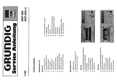 Grundig MCF-500-600 Service Manual