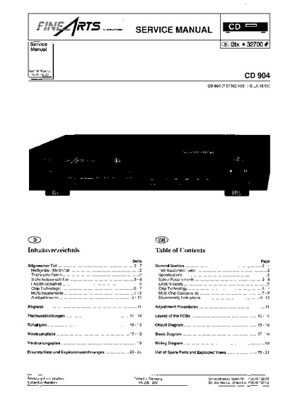 Grundig CD-904 Service Manual