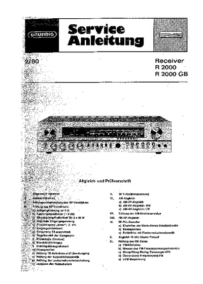 Grundig R-2000 Service Manual