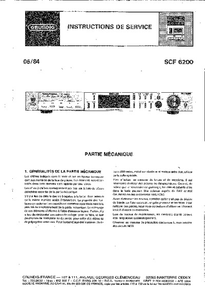 Grundig SCF-6200 Service Manual