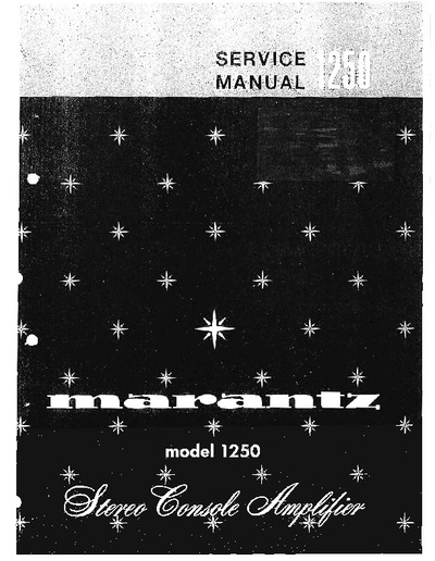 Marantz 1250 Service Manual