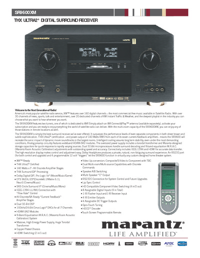 Marantz SR-9600-XM Brochure