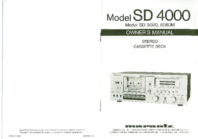 Marantz SD-3000 Owners Manual