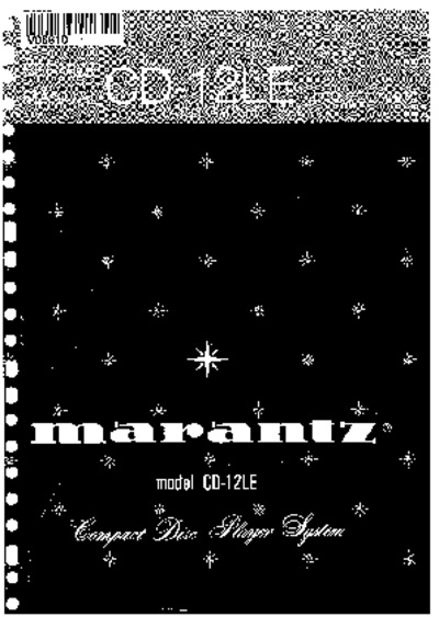 Marantz CD-12-LE Service Manual