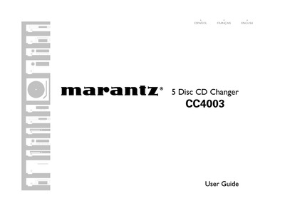 Marantz CC-4003 Owners Manual