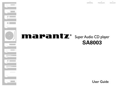 Marantz SA-8003 Owners Manual