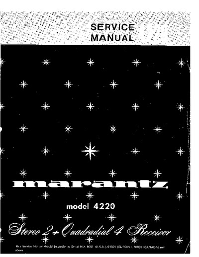 Marantz 4220 Service Manual
