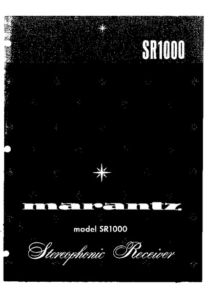 Marantz SR-1000 Service Manual