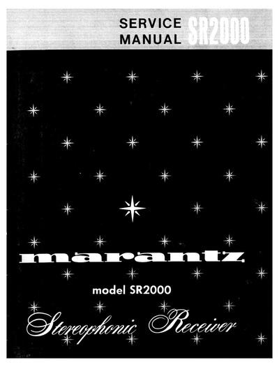 Marantz SR-2000 Service Manual