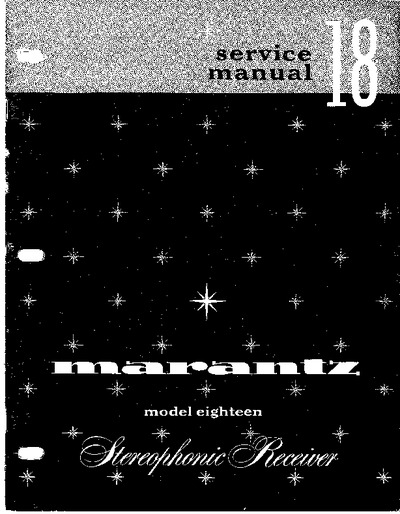 Marantz 18 Service Manual