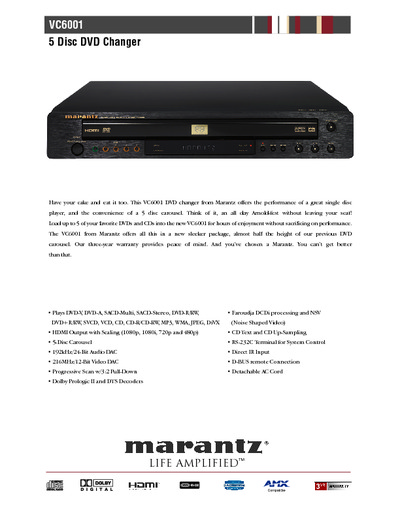 Marantz VC-6001 Brochure