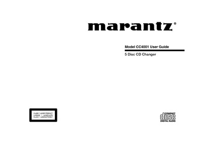 Marantz CC-4001 Owners Manual